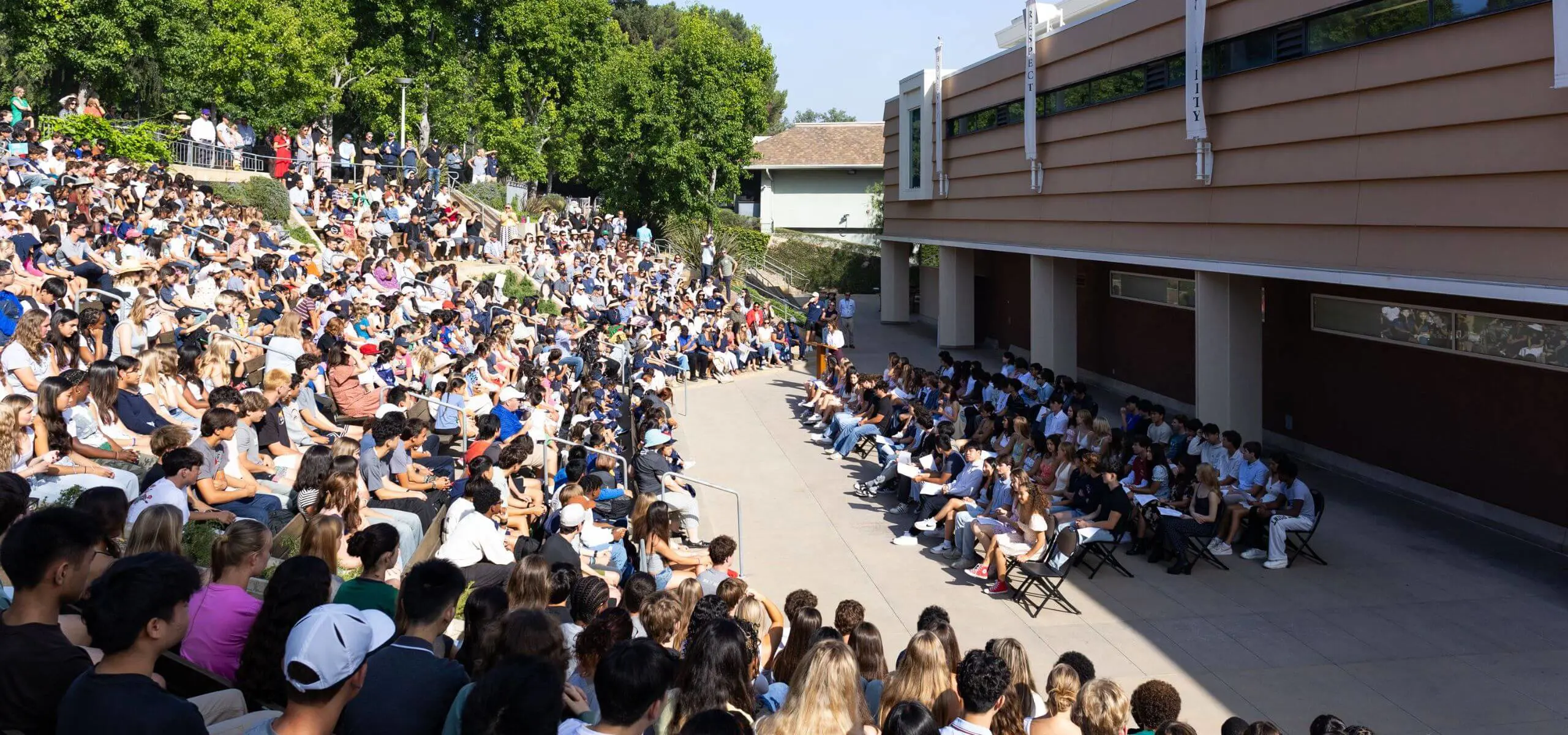 The K-12 Chadwick community gathers for the Opening of School Ceremony.