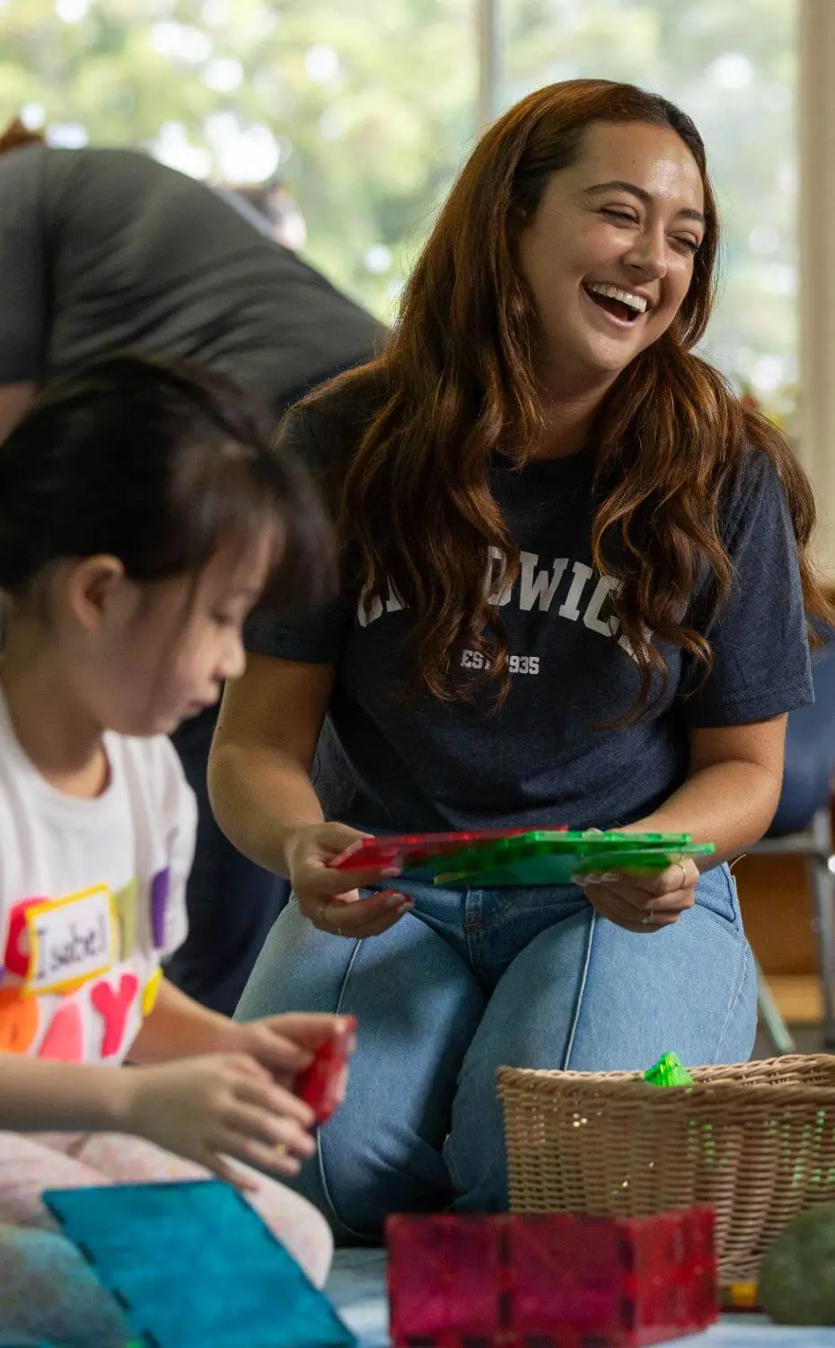 Chadwick Village School Teacher working with students in a class.