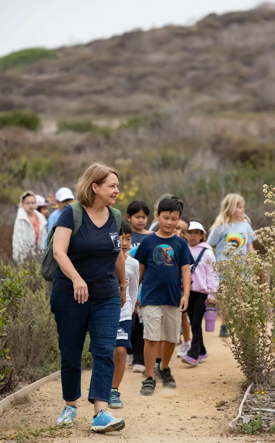 Students were led on a plant identification scavenger hunt by Palos Verdes Peninsula Land Conservancy Education Program Manager Zoe Allen.